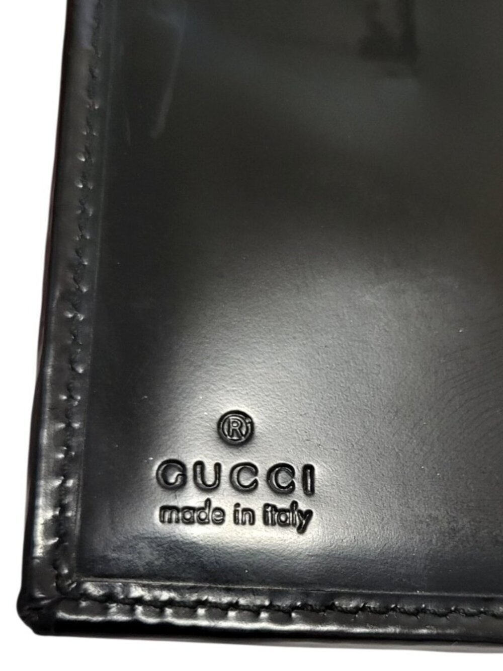 Vintage Gucci Tom Ford Era Leather Wallet Black Smooth G Clasp Bifold Italy - Picture 5 of 15